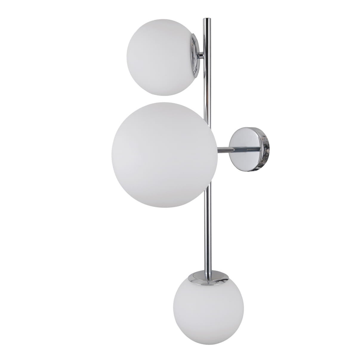 Kinkiet nowoczesny VAILANTE chromowany biały 3xE27x5W szkło wym:60x34x34cm IP20 Italux