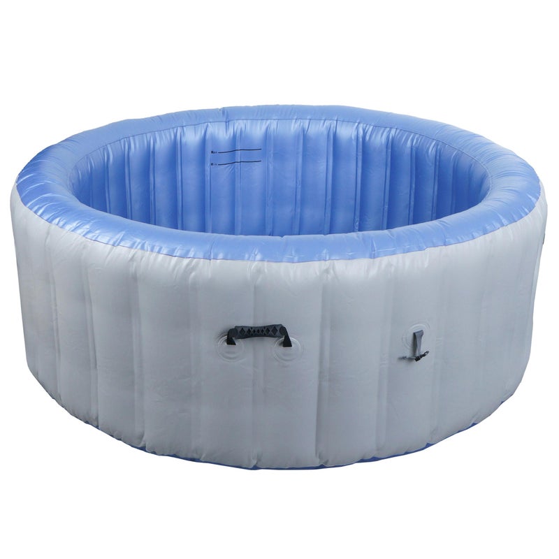 Whirlpool HWC-N97, basen zastępczy dla 4 osób, wewnętrzny/zewnętrzny nadmuchiwany laminowany PVC, okrągły Ø180cm ~ szaro-niebieski