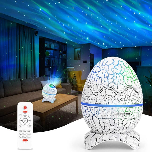 Projektor LED Galaktycznego Planetarium z głośnikiem Bluetooth – zorza nocna, biały szum, pilot i połączona aplikacja