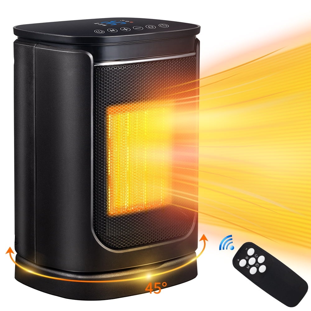 Ceramiczny grzejnik wentylatorowy 1500W z pilotem – Do łazienki