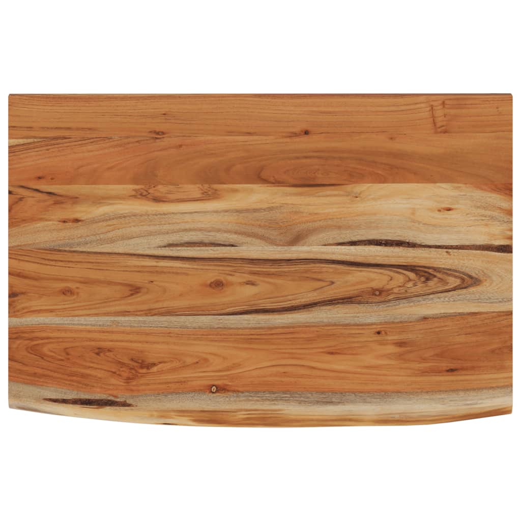 Prostokątna półka ścienna z drewna akacjowego typu "live edge" 50x30x2,5 cm