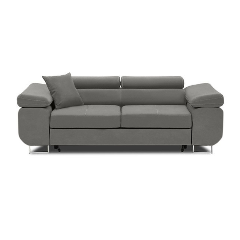 Rozkładana sofa, Bellezza, 209x100x87 cm, jasny szary - TYLETEGOTU