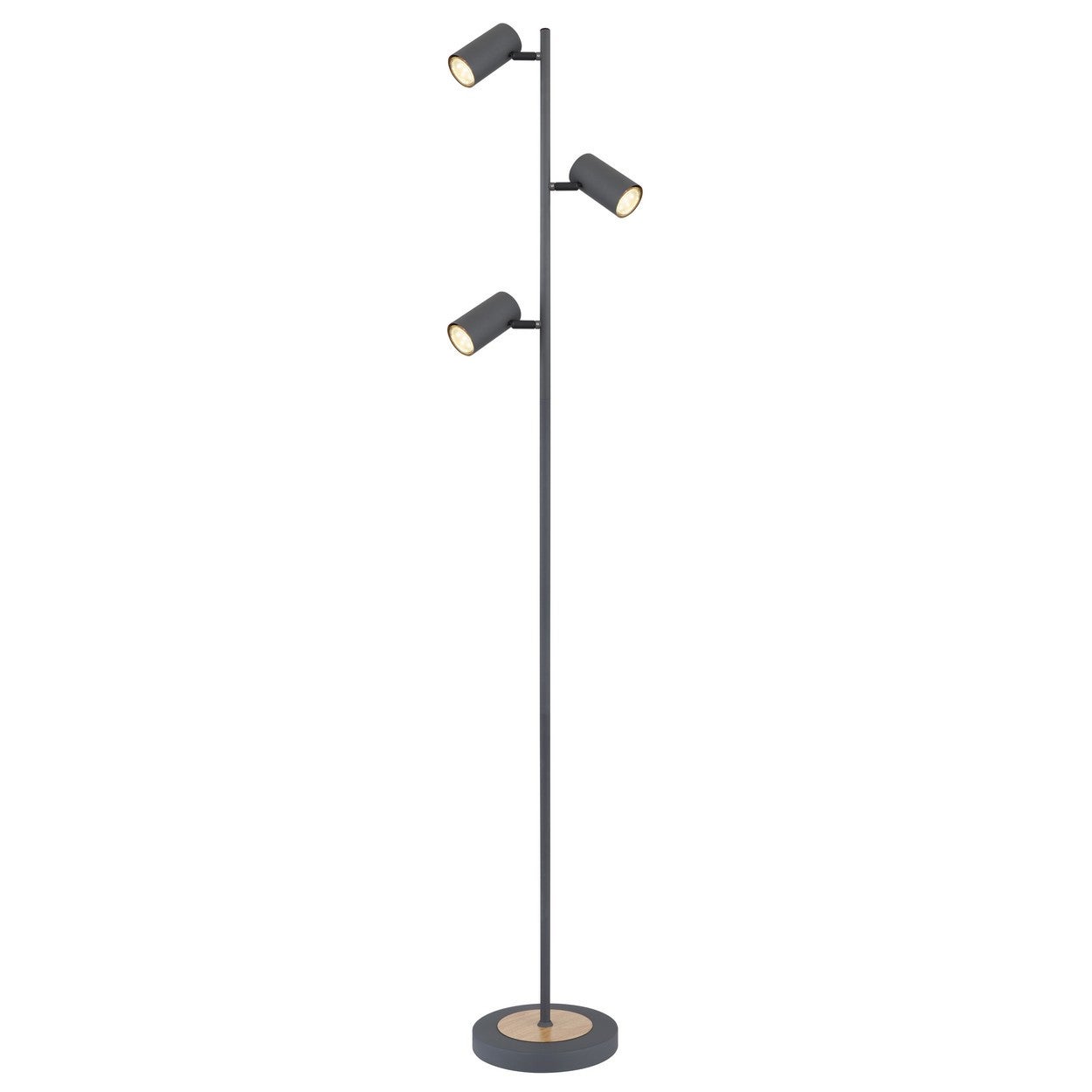 Lampa podłogowa z 3 światłami Robby Grafit - 57910SG