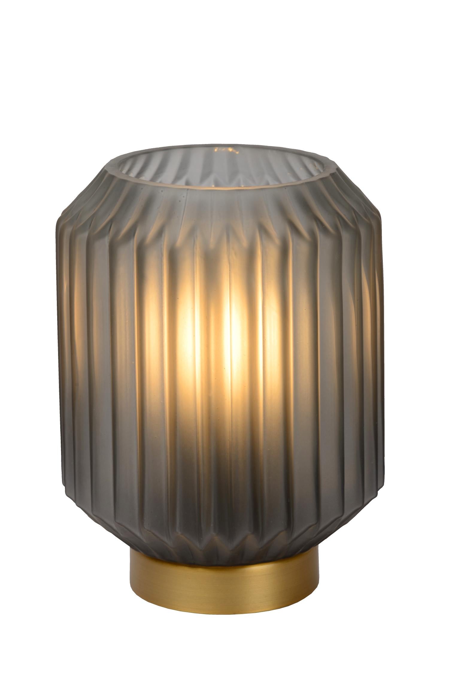 Lampa stołowa glamour Sueno złoto-dymiona 1xE14x40W Lucide
