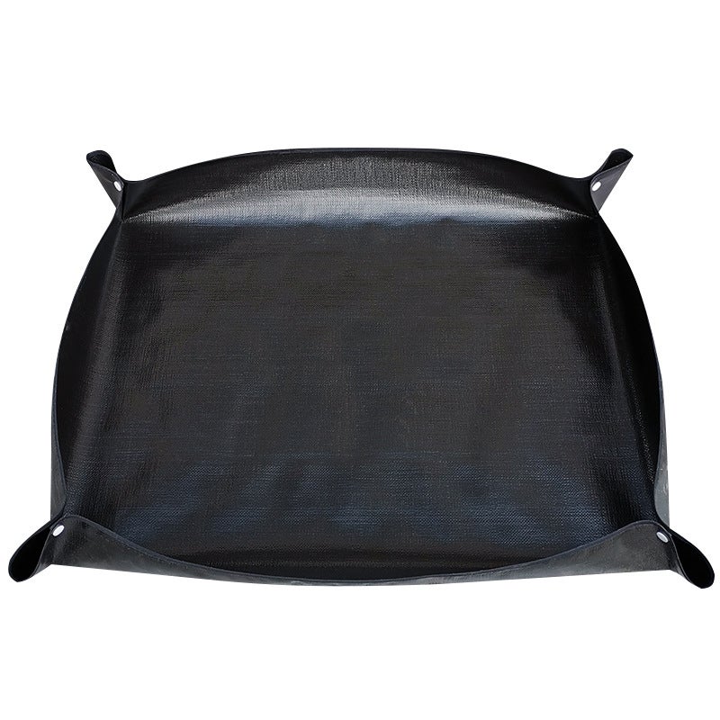 Mata do przesadzania roślin - 100 x 100 cm - Kwadratowa - Przenośna - Taca do przesadzania - Składana - Wodoodporna plandeka do przesadzania - Czarna