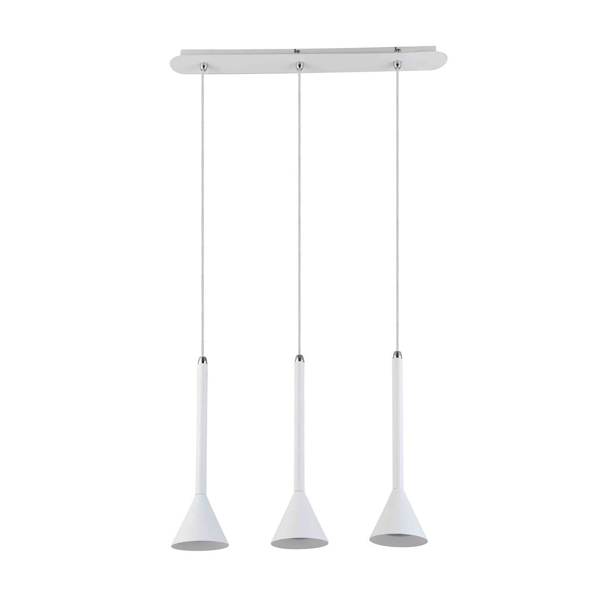 Lampa wisząca Anela biała 3 x GU10 x 50W wym:120x57x10cm Italux