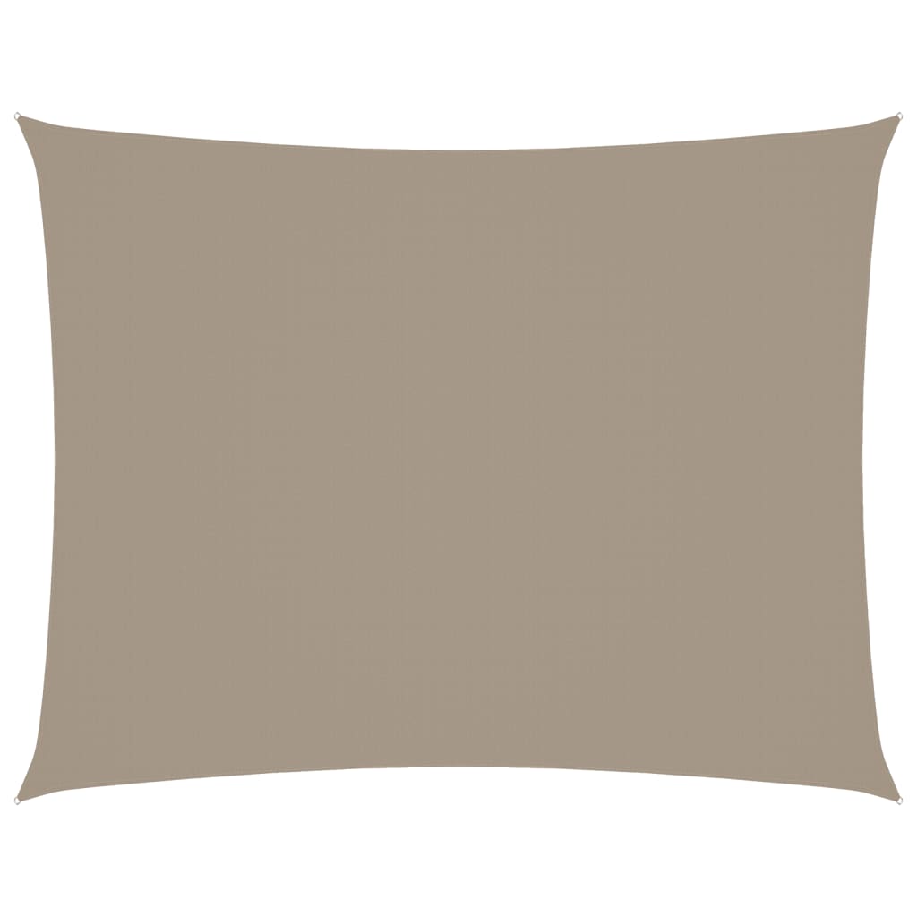 Żagiel przeciwsłoneczny prostokątny z tkaniny Oxford, ochrona UV, 3 x 4 m, kolor taupe