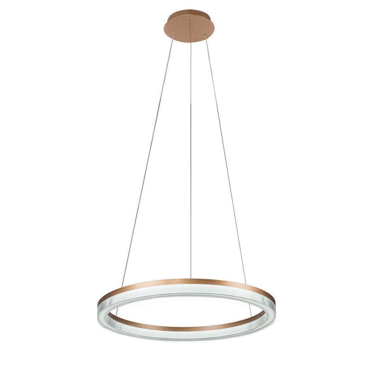 Lampa wisząca nowoczesna złoty ozdobny ring Ø60cm zmienna barwa LED 40W MIDWAY Light Prestige