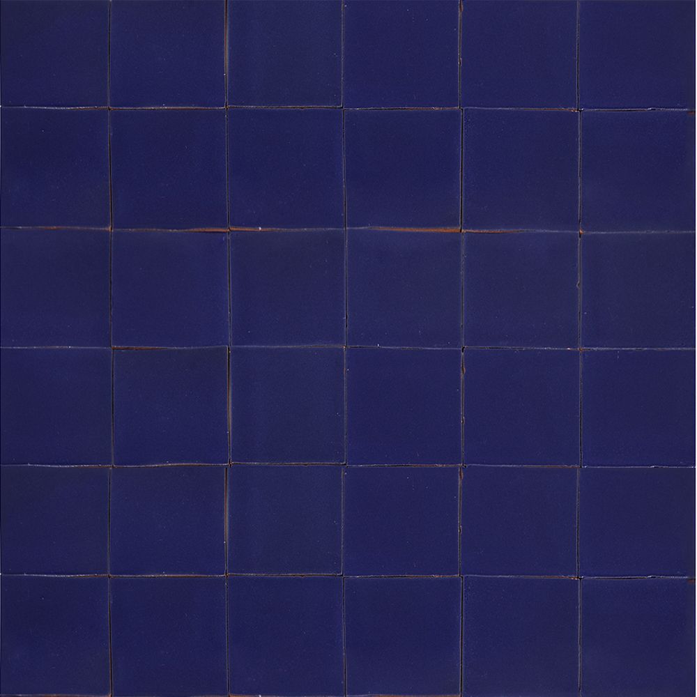 Płytki ceramiczne 10,5×10,5 cm jednokolorowe w kolorze niebieskim – Azul Cobalto – 90 sztuk – do łazienki, kuchni, salonu.