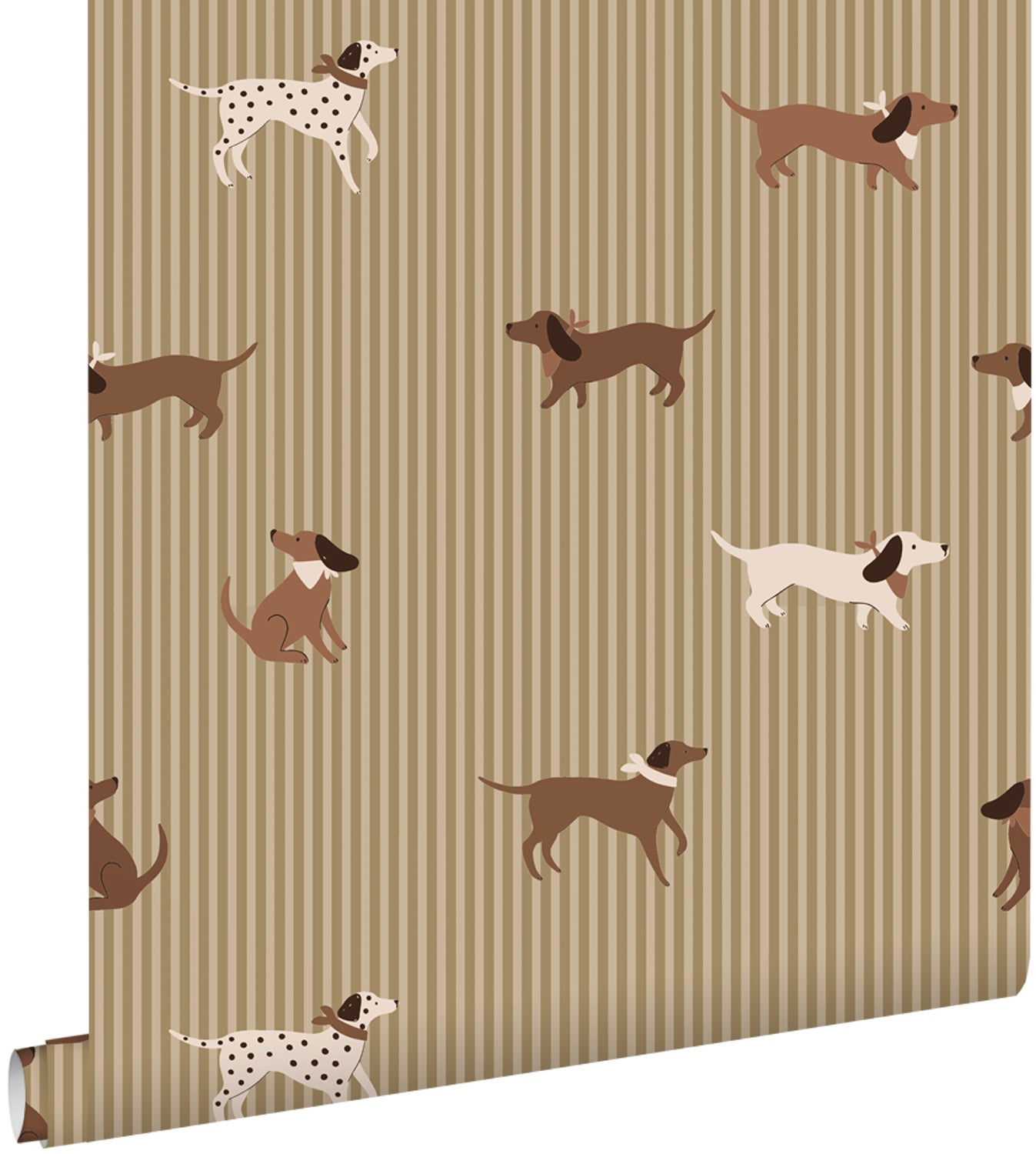 Tapeta psy zielony - 50 x 900 cm - ESTAHOME