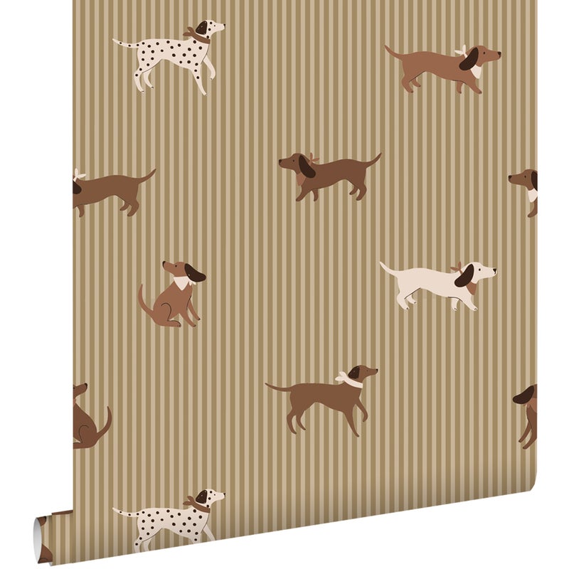 Tapeta psy zielony - 50 x 900 cm - ESTAHOME