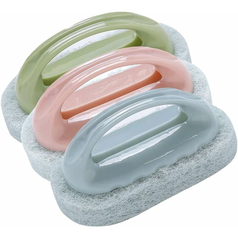 3 szczotki do kąpieli, gąbki do czyszczenia wanny, szczotki do płytek, szczotki do czyszczenia kuchni, dom, kuchnia, łazienka, wanna, płytki, podłoga,