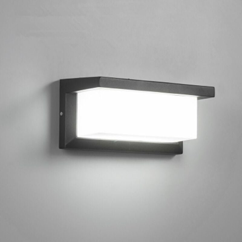 Nowoczesna lampa ścienna LED 12W na zewnątrz, wodoodporna IP65, z aluminum antracytowym, oświetlenie dekoracyjne, światło do ogrodu, tarasu, w pobliżu