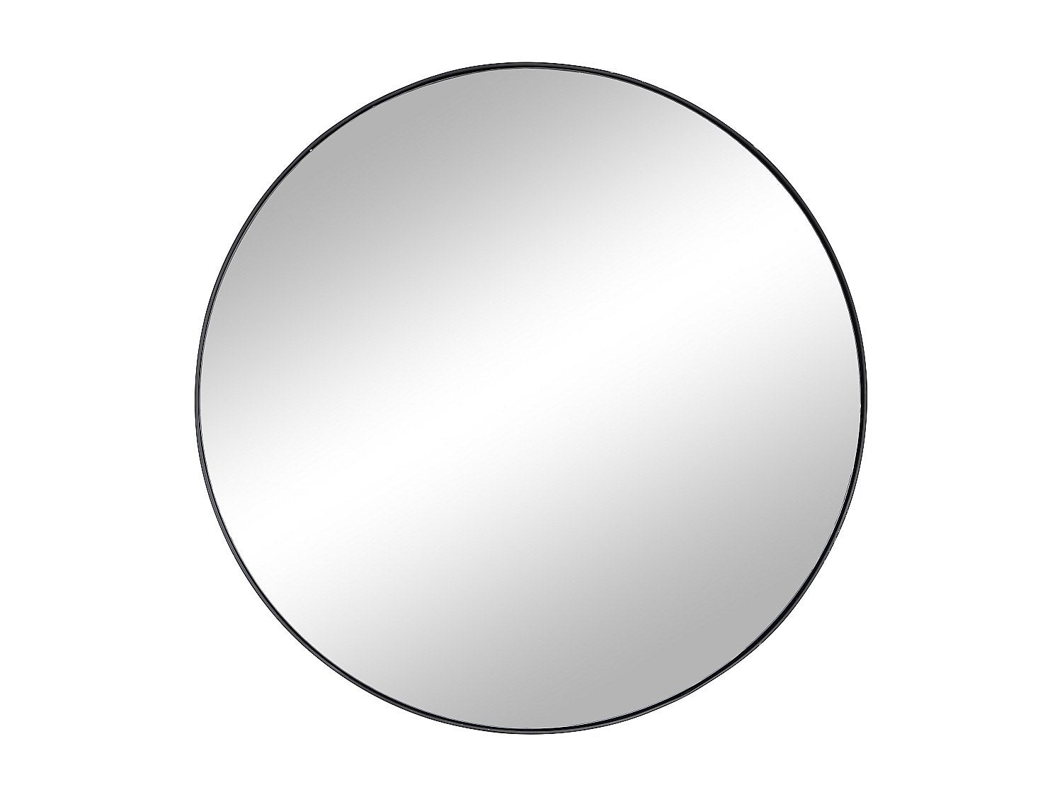 Lustro ścienne okrągłe z metalu – śr. 80 cm – kolor czarny – JAFFREL