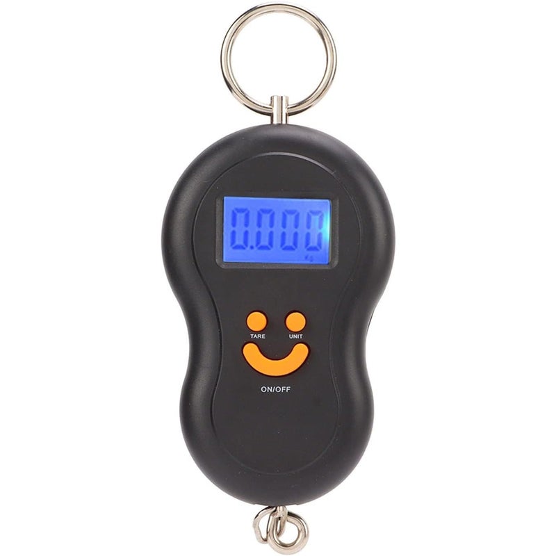 Przenośna waga bagażowa Mengshen, wisząca waga bagażowa, 50 kg, podświetlany wyświetlacz LCD, z hakiem, idealna w podróży, w domu i w samochodzie.