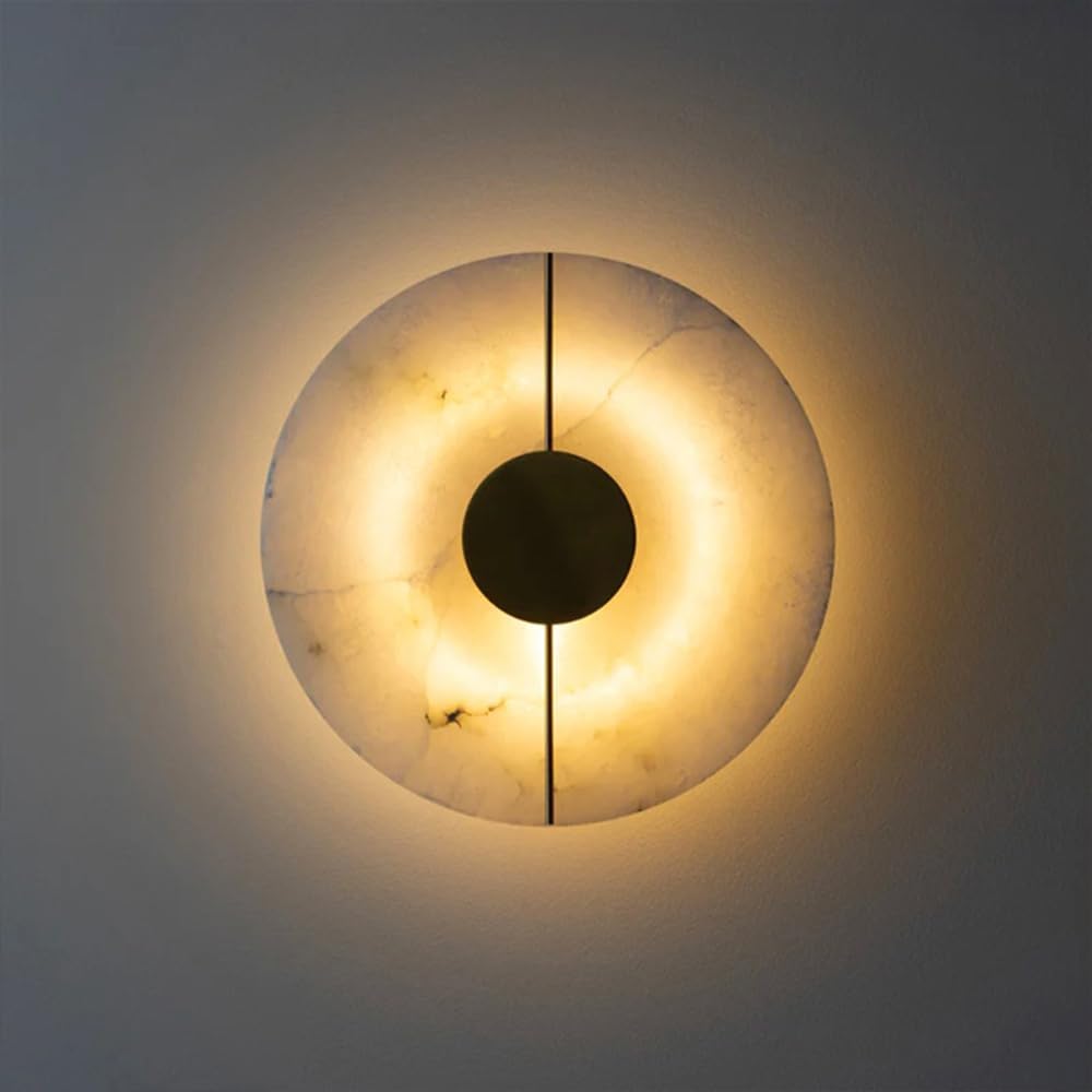 Kinkiet – luksusowa, ale przystępna cenowo oprawa ścienna – (czarny) – 3000 K – lampka nocna – średnica 20 cm