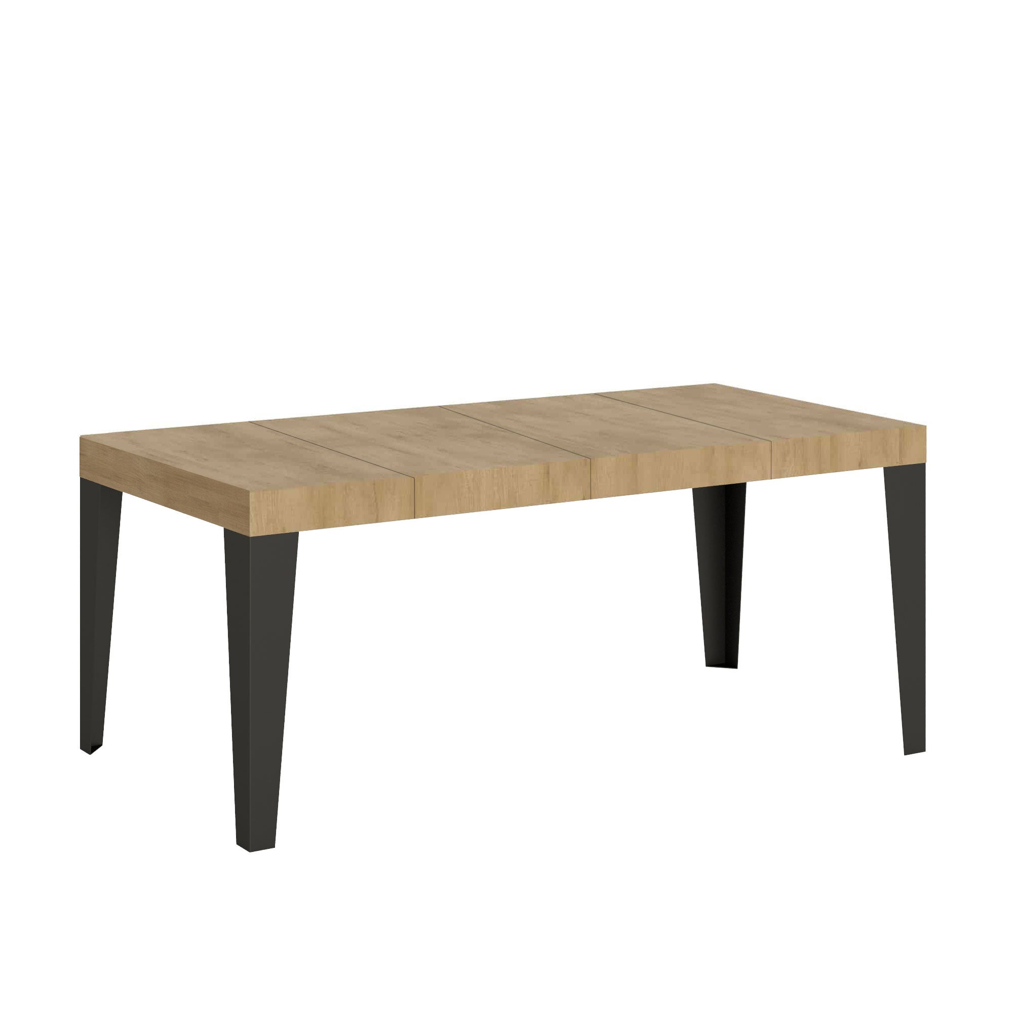 Stół rozkładany 90x90/246 cm Flame Premium rama w kolorze naturalnego dębu antracytowego