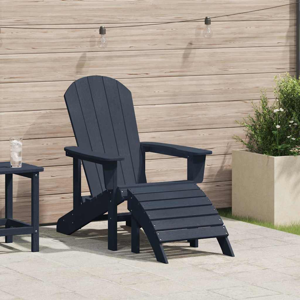 Krzesło Adirondack Granatowy 82 x 74 x 92 cm HDPE vidaXL
