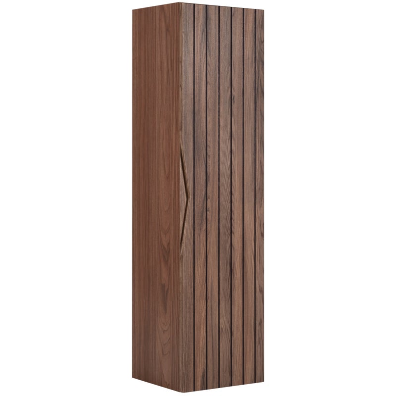 Słupek łazienkowy STELLA 35x130 cm orzech mat czarne ryfle wiszący