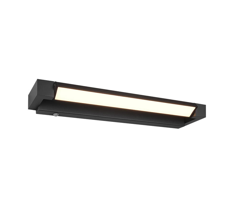 Kinkiet ścienny Fabrizio czarny LED 9W 2300K-4000K 1000lm nad lustro wym: 6 x 50 cm aluminium IP44 Trio