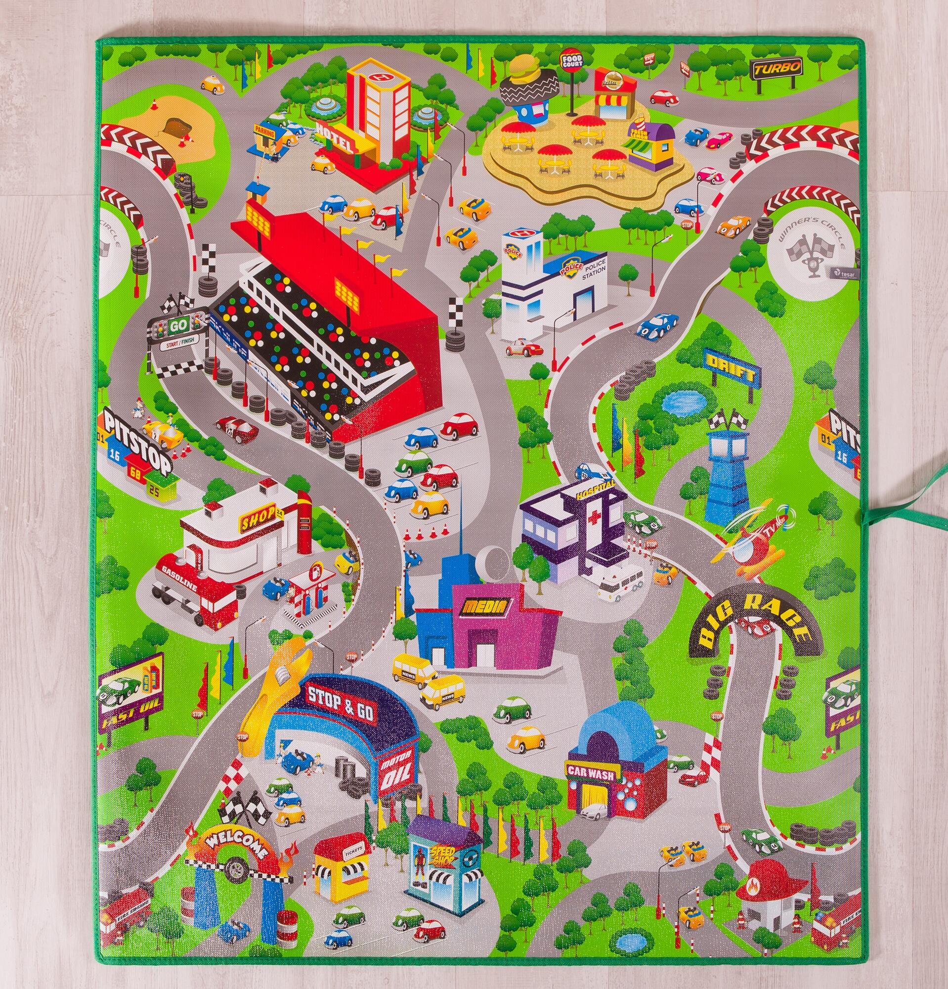 Dywan wewnętrzny/zewnętrzny z eva (etylenowo-octan winylu) Wielokolorowy tor 120x200cm