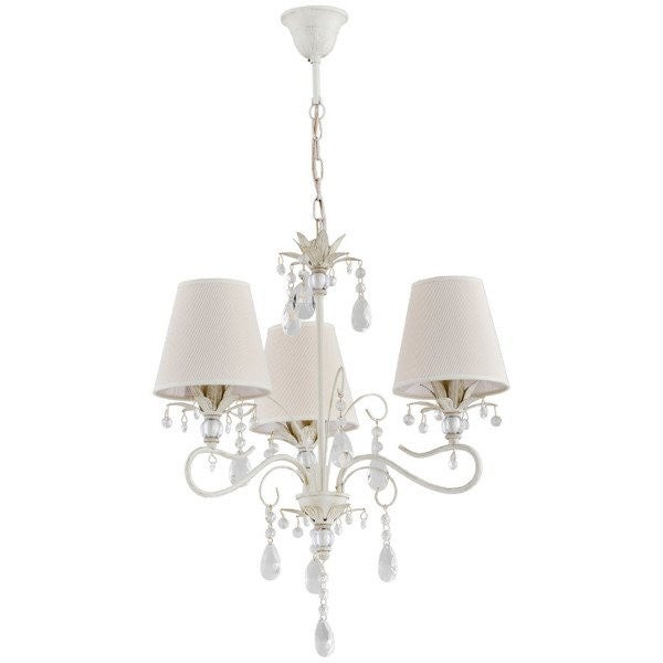 Lampa wisząca LUKRECJA biała 3 x E14 x 10W wym:74x46x46cm Alfa