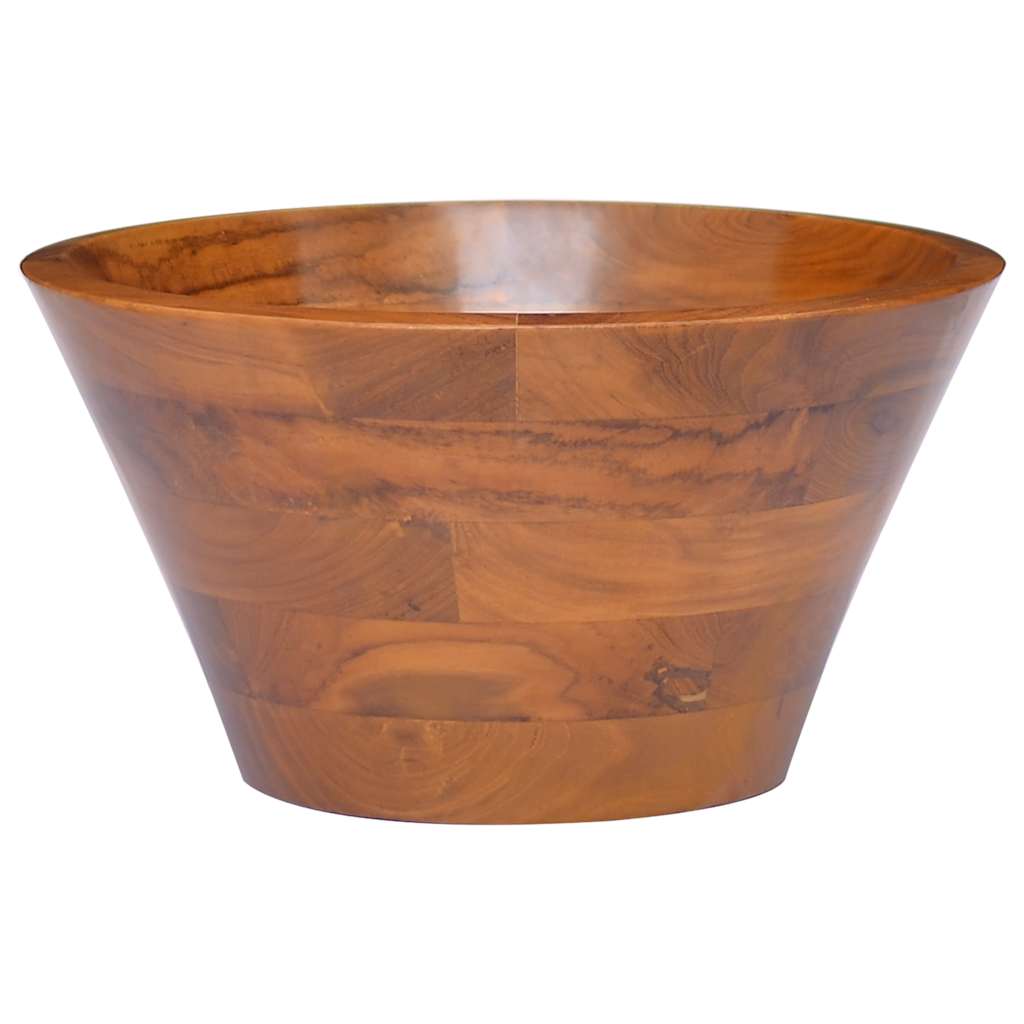 Umywalka Nablatowa Drewniana Okrągła Brązowa do Łazienki 40 cm