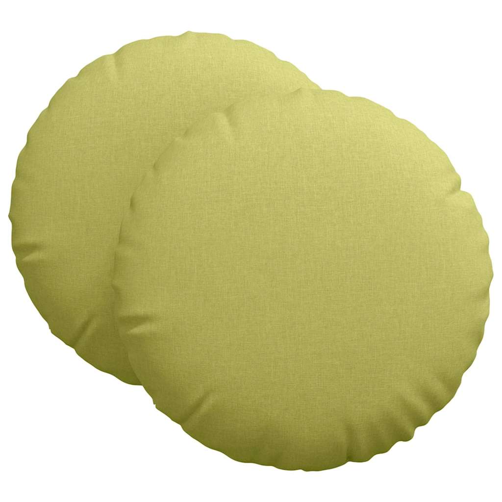 Poduszki na siedziska 2 pcs Jasnozielony Ø80 x 29 cm tkanina