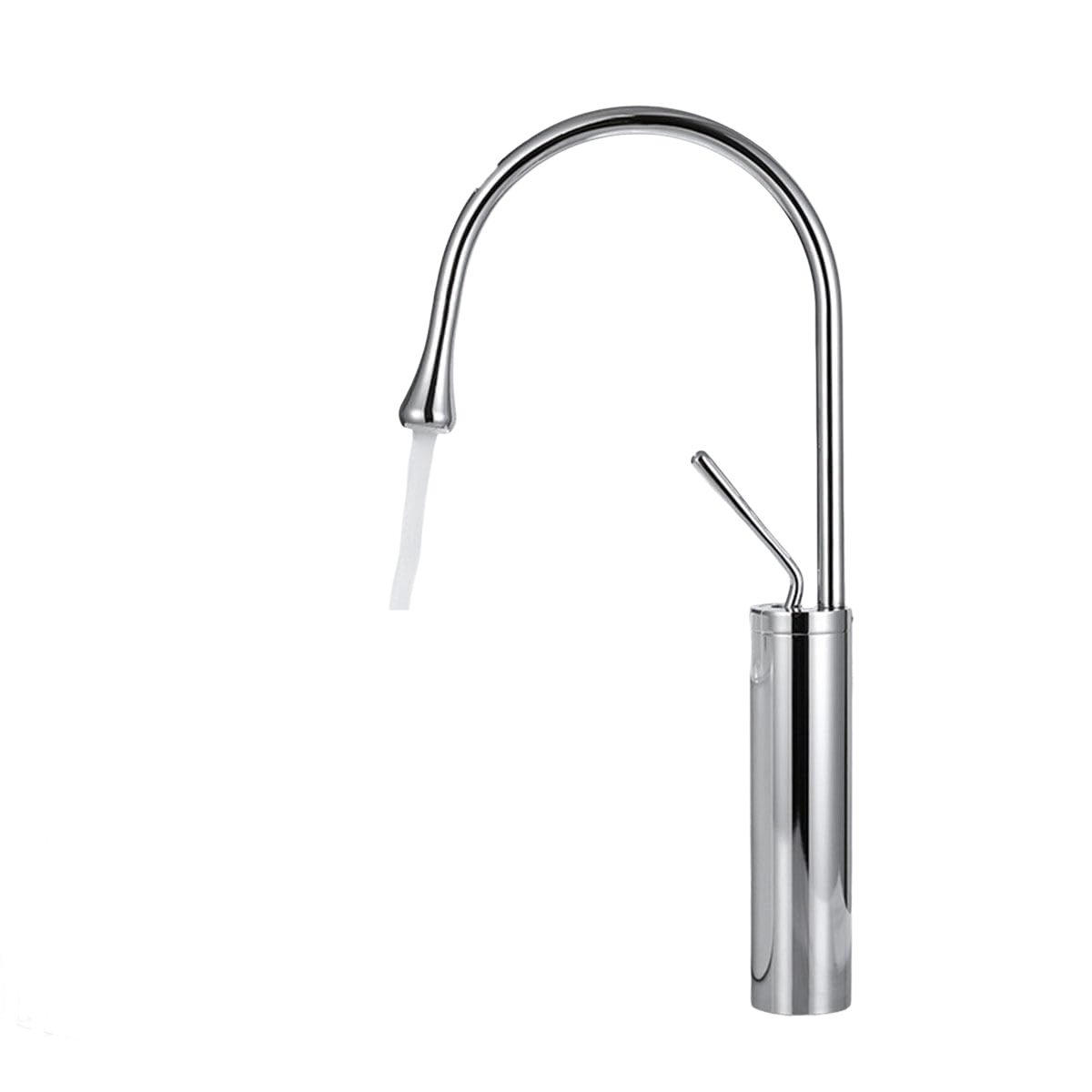 Bateria łazienkowa z ramieniem obrotowym 360° i konstrukcją wylewową, mieszacz elektrolityczny, wersja wysoka