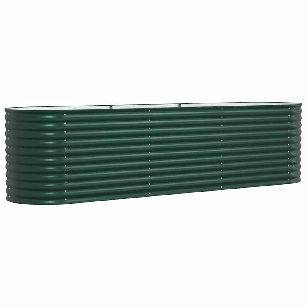 Podniesiony grządka Zielony 320 x 80 x 81 cm Stal