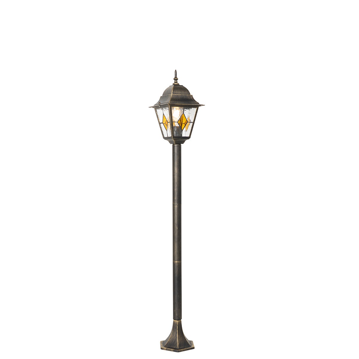Qazqa classic-antique latarnia zewnętrzna do ogród - Antigua - gold, max. 15w, kompatybilny z żarówką LED, e27, 117cm, IP44