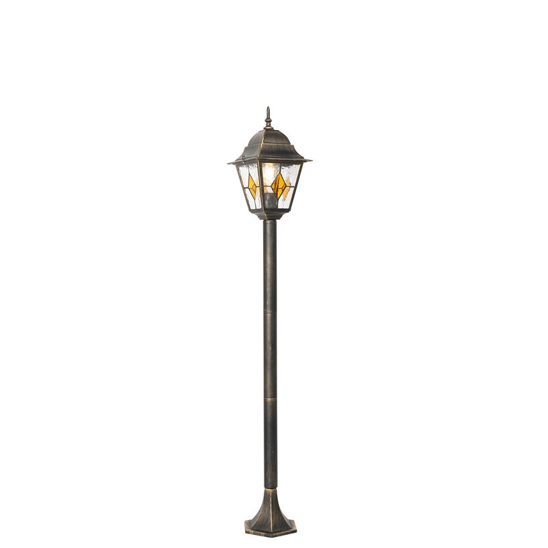 Qazqa classic-antique latarnia zewnętrzna do ogród - Antigua - gold, max. 15w, kompatybilny z żarówką LED, e27, 117cm, IP44