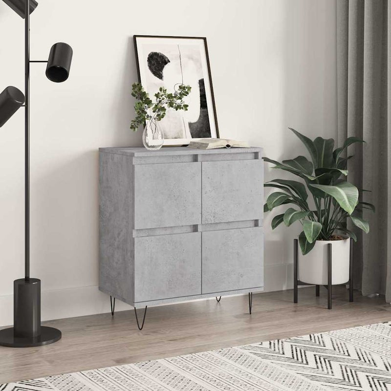vidaXL Komoda, szarość betonu, 60x35x70 cm, materiał drewnopochodny