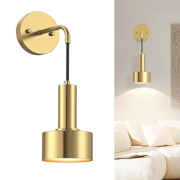 Lampa ścienna LED E27 - dekoracyjne oświetlenie wewnętrzne, elegancka lampka nocna, oświetlenie wewnętrzne (żarówka nie jest dołączona)