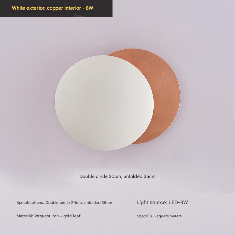 Obracana o 360° lampa ścienna „Zaćmienie Księżyca”, designerska oprawa, 3000 K, średnica 20 cm