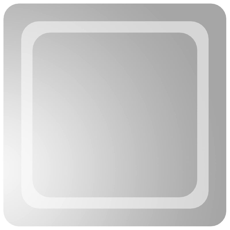 Lustro Łazienkowe LED 50x50 cm Przezroczyste ze Szkła Hartowanego