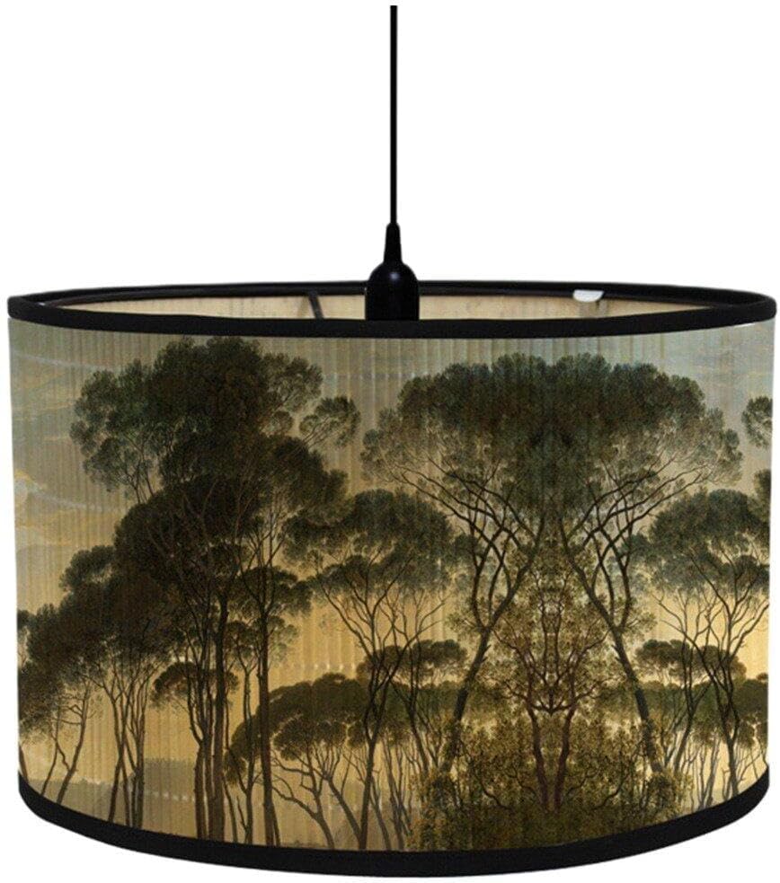 Abażur bębnowy E27, abażur z bambusa w stylu vintage, wzór kwiatowy, osłona lampy do żyrandola, lampa wisząca