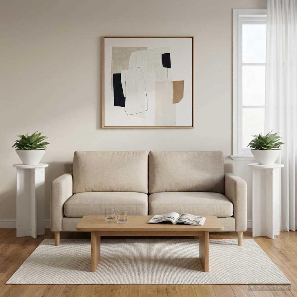 Stojak na rośliny 2 pcs Biały Ø29,5 x 60 cm Drewno inżynieryjne vidaXL