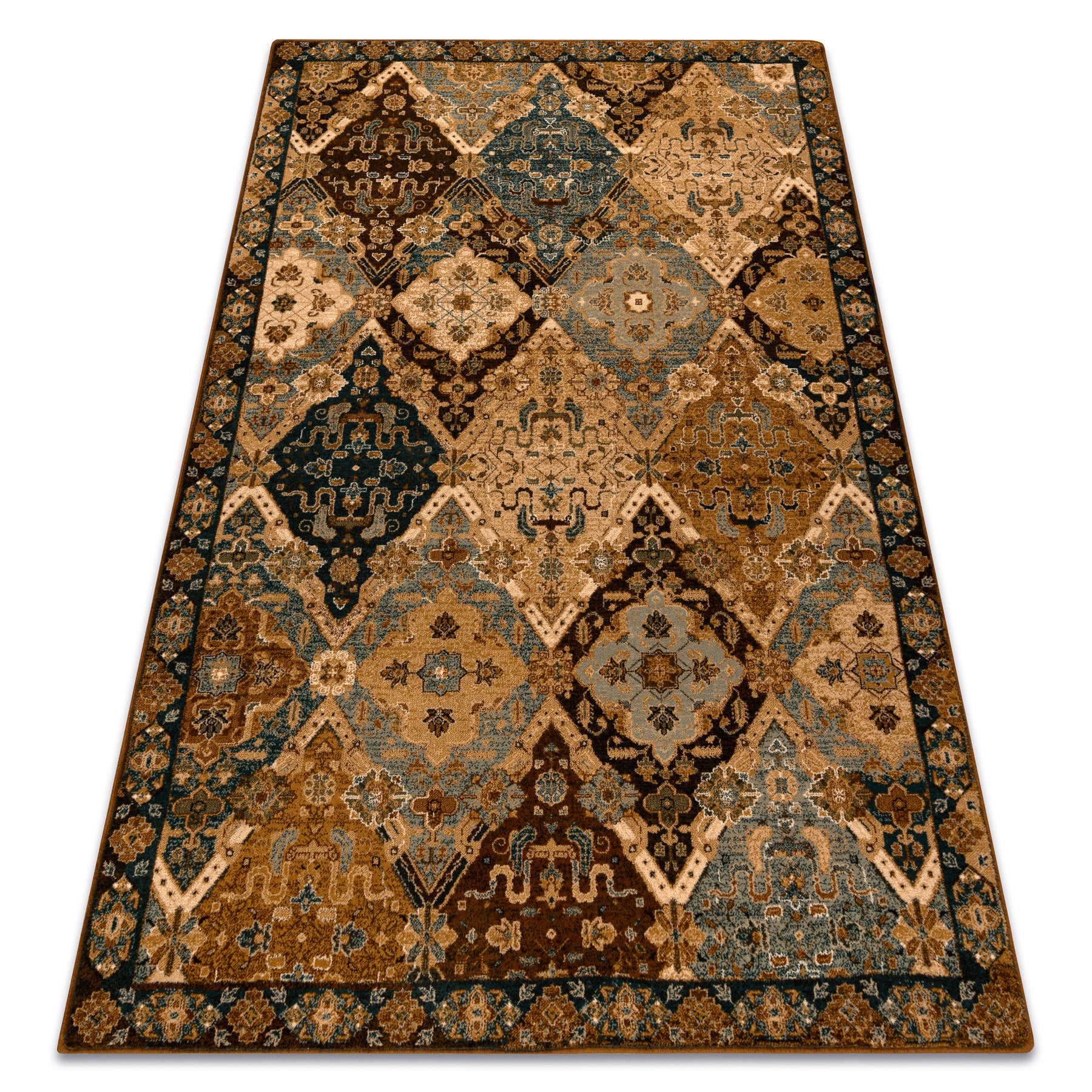 Dywan wełniany OMEGA Torino orientalny - koniak 170x235 cm