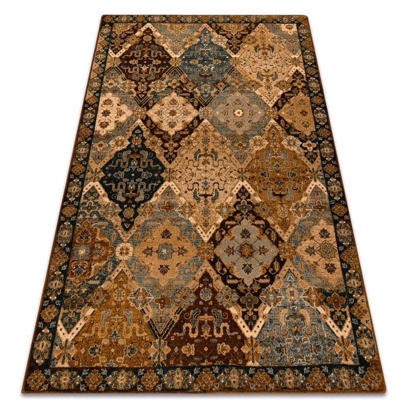 Dywan wełniany OMEGA Torino orientalny - koniak 170x235 cm