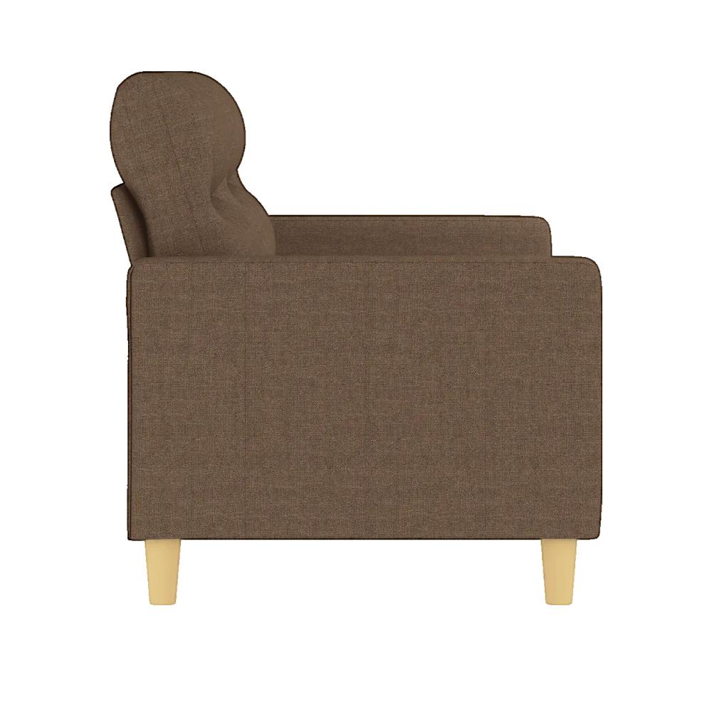 Sofa 2-osobowy vidaXL brązowy materiał nowoczesny i wygodny