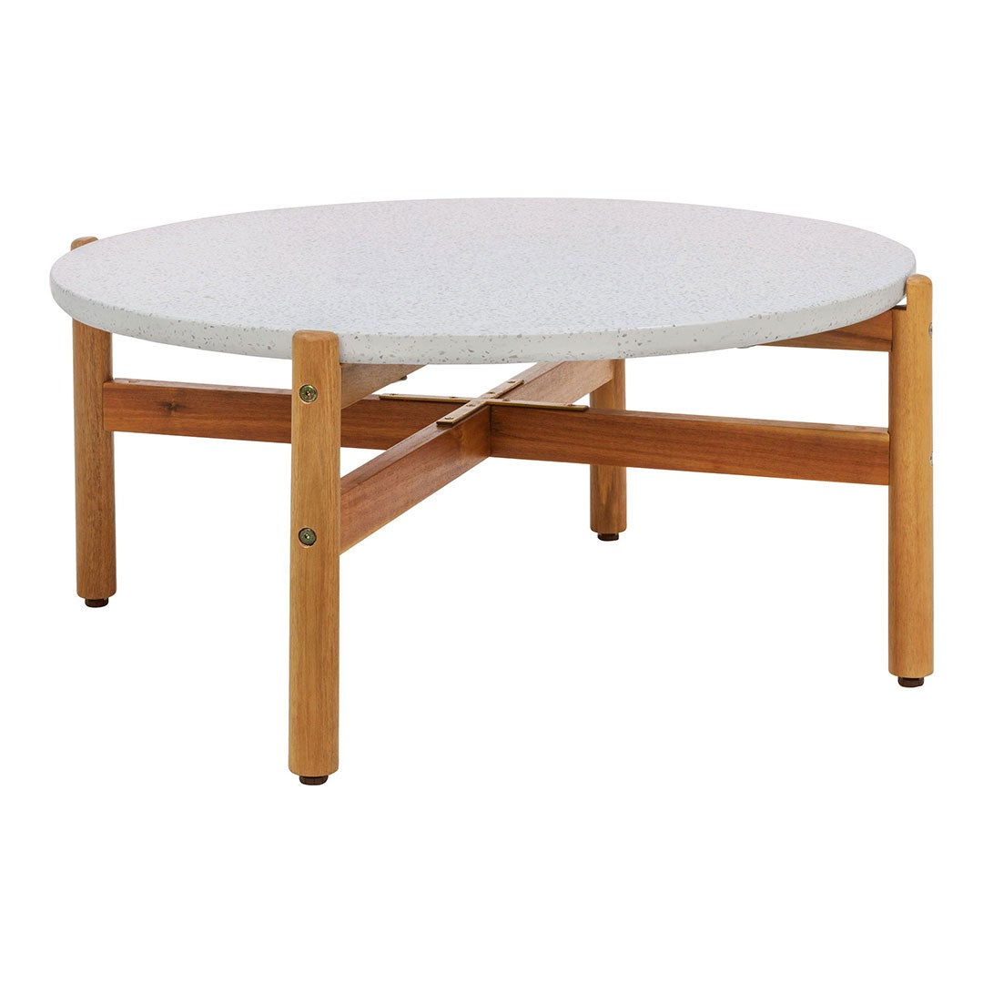 Terracina Stolik kawowy Ø85 cm naturalny, biały.