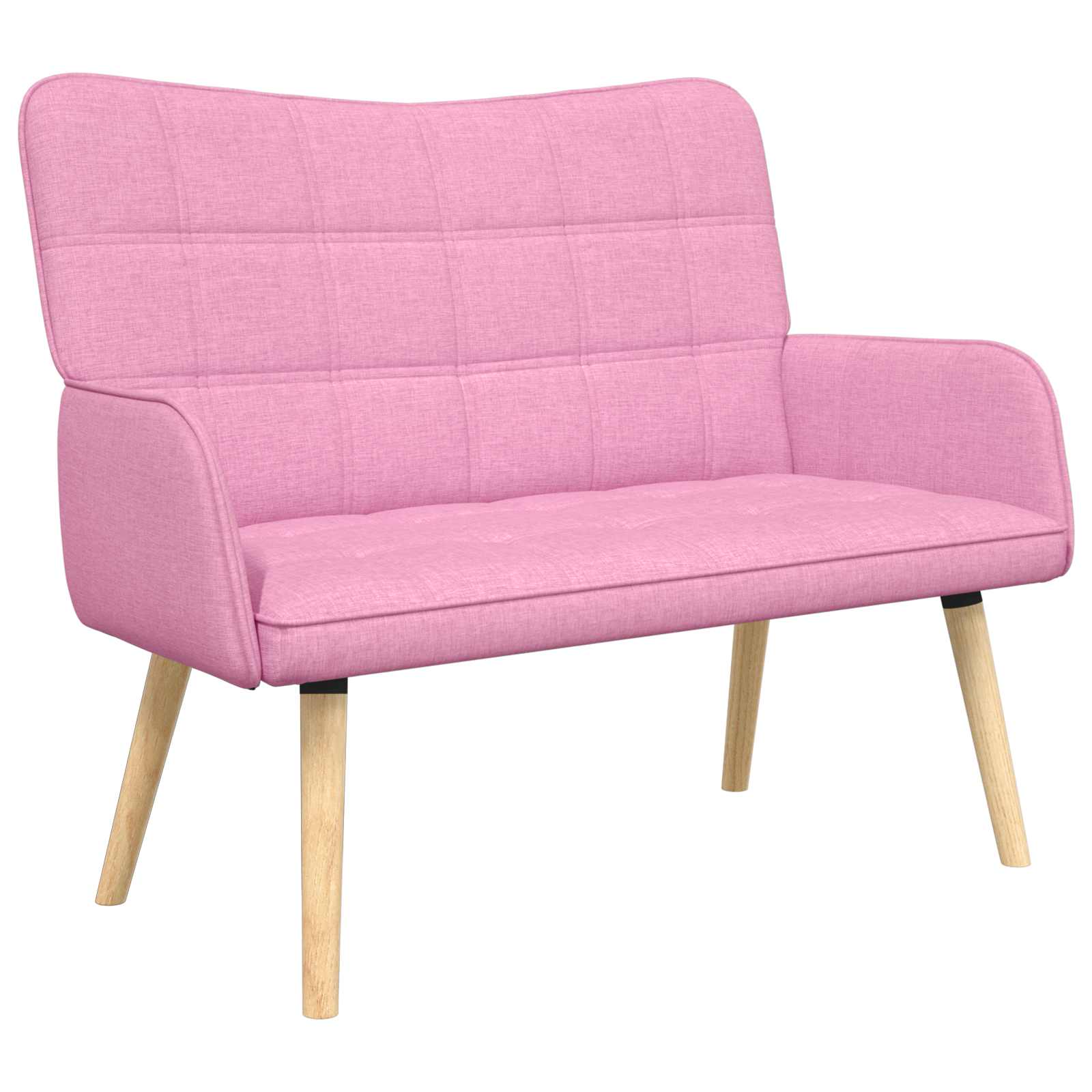 Sofa dwuosobowa różowy 115 x 61 x 87 cm tkanina