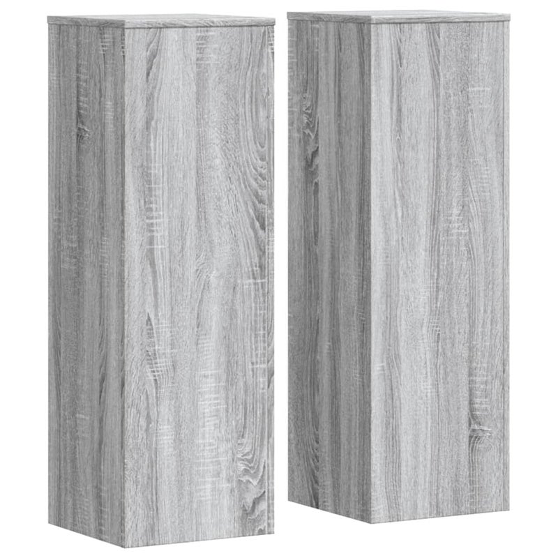 2x Stojak na Rośliny 100 cm Szary Dąb Sonoma do Salonu