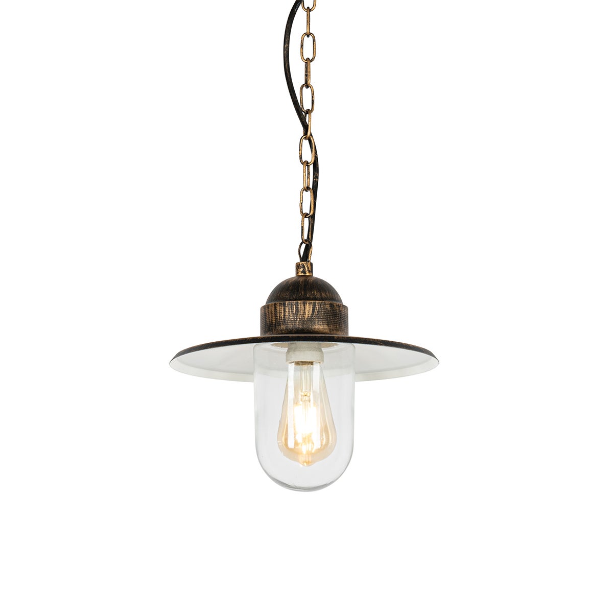 Qazqa designerski lampa wisząca zewnętrzna z kloszem (1 punkt) do ogród - Kansas - gold, max. 60w, kompatybilny z żarówką LED