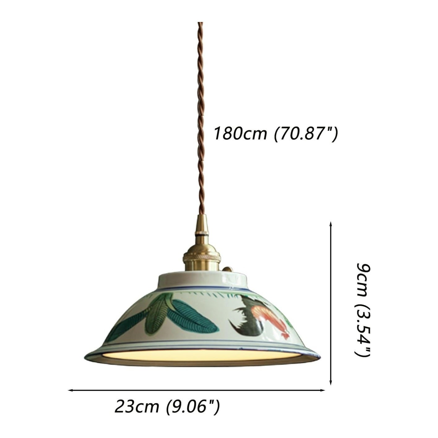 Lampa wisząca ceramiczna w stylu retro model RF-1995