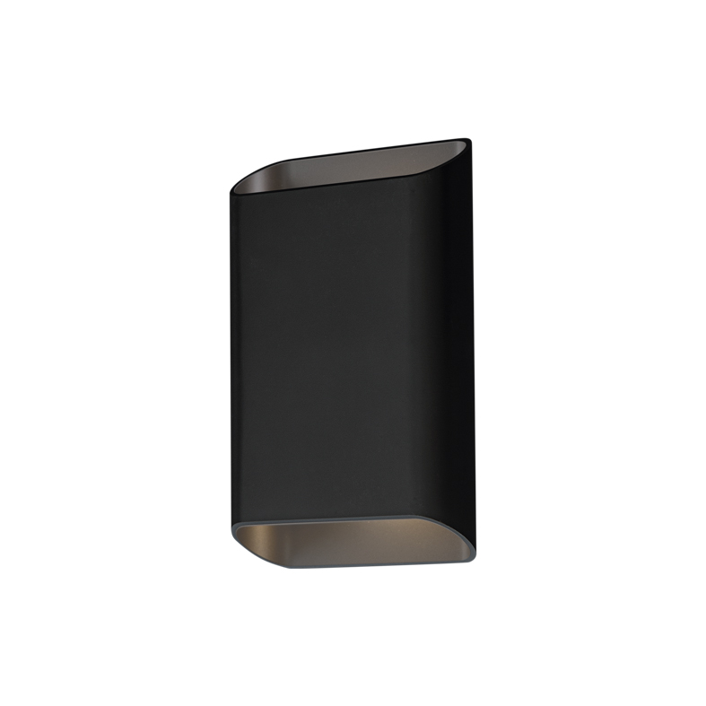 Kinkiet LED PLAK 14W IP65, podwójna emisja, 3000K, CRI90, wykończenie w kolorze czarnym, metalowy - Rossini Group Interior Design Lighting