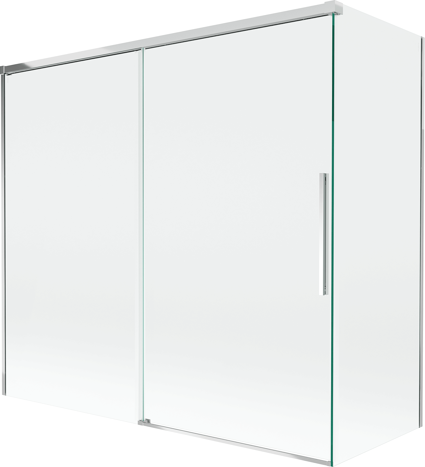 Mexen Rox parawan nawannowy 2-skrzydłowy rozsuwany 170 + 80 x 150 cm, transparent, chrom - 8C9-170-080-01-00
