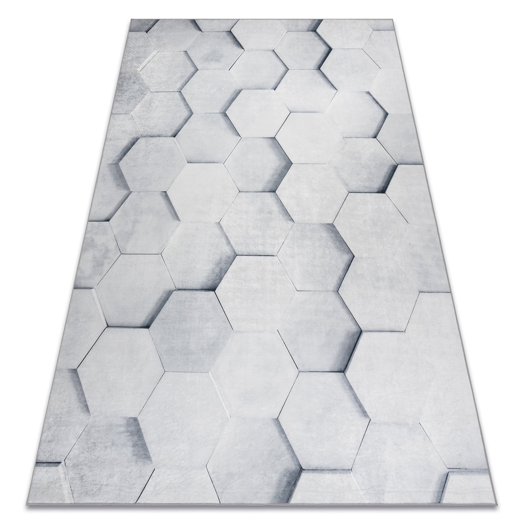 Dywan do prania ANDRE 1180 Plaster Miodu, sześcian 3D antypoślizgowy - szary 120x170 cm
