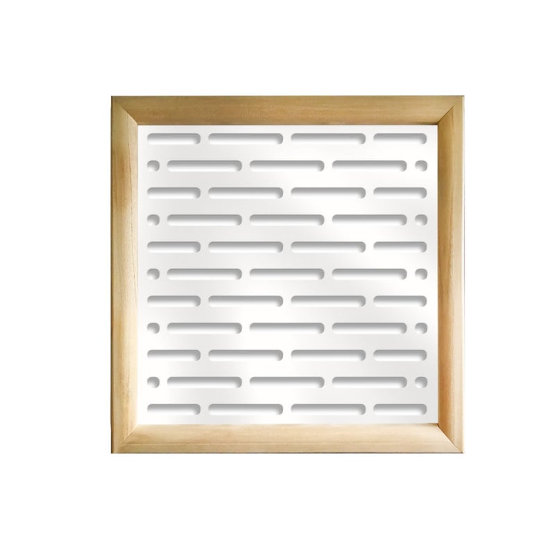 HOT DOG - Kwadratowe moduły dekoracyjne z drewna i PVC - Rozmiar 73x73 cm - Grubość 64 mm - Kolor wewnętrzny BIAŁY